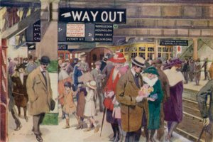 Charing Cross, het knooppunt van Londens ondergrondse spoorverkeer door Harold Robert Millar